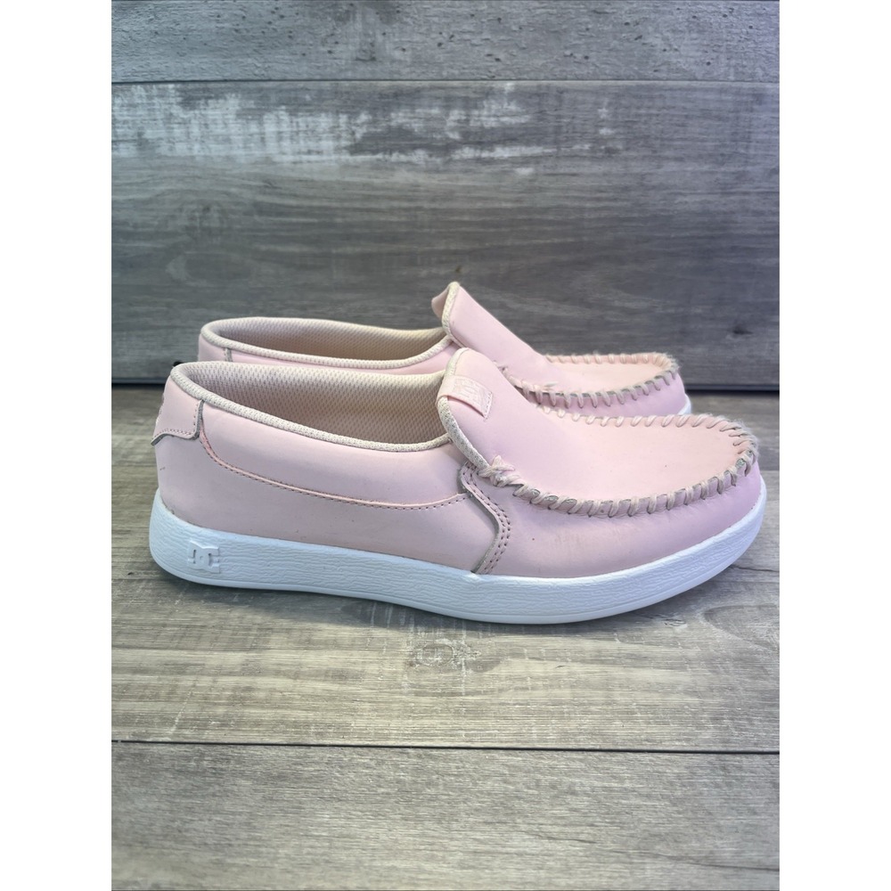 DC Villain Womens Light Pink Leather Loafers Slip On Casual Shoes Size 6.5 - Picture 4 of 10